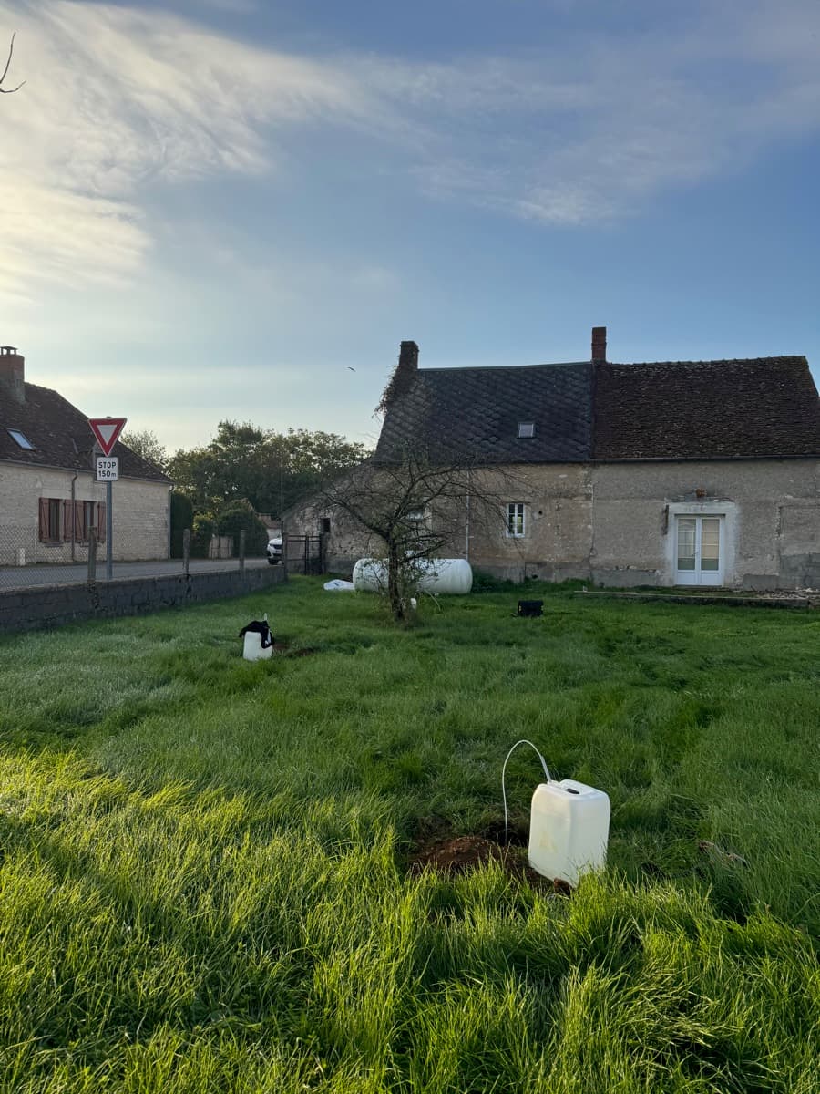 Test de perméabilité — Réhabilitation à Jussy-Champagne (18)